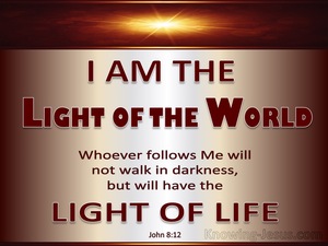 John 8:12 Jesus Is The Light Of The World (silver)